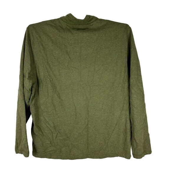 G.H. Bass & Co. Men's Olive Green 1/4 Zip Pullover Sweater XXL Cotton/Polyester - Picture 2 of 5